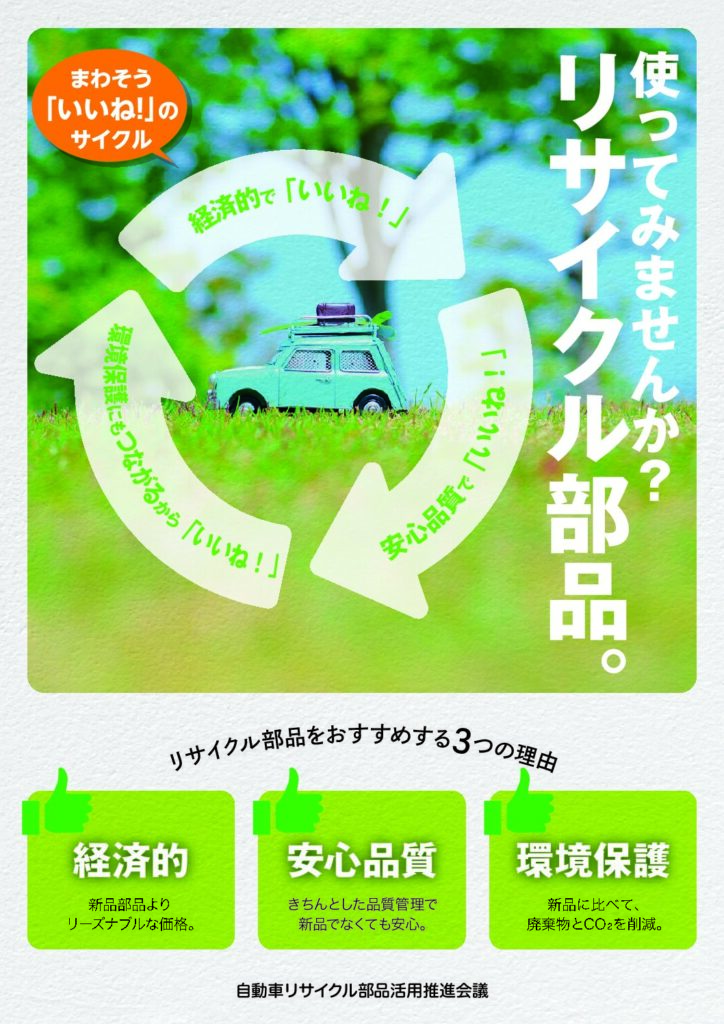 「｢リサイクル部品活用推進キャンペーン｣実施中！」の添付PDF